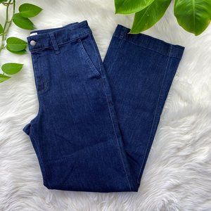 A New Day Wide Leg Dark Blue Jeans Pants Stretch